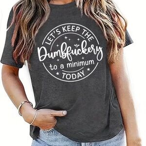 Graphic & Letter print T Shirt